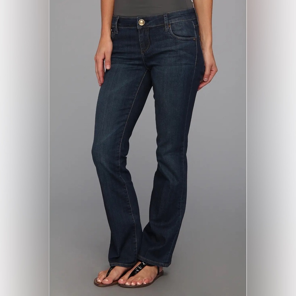 Kut from the Kloth Farrah Baby Bootcut Dark Wash Denim Jeans Size 12 Petite